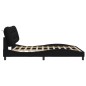 vidaXL Estructura de cama con luz LED tela negro 180x200 cm vidaXL Estructura de cama con luz LED tela negro 180x200 cm