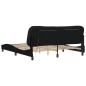vidaXL Estructura de cama con luz LED tela negro 180x200 cm vidaXL Estructura de cama con luz LED tela negro 180x200 cm