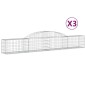 vidaXL Cestas de gaviones 3 uds forma de arco hierro 300x30x40/60 cm vidaXL Cestas de gaviones 3 uds forma de arco hierro 300x30x40/60 cm