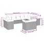 vidaXL Set de sofás de jardín y cojines 12 pzas ratán sintético marrón vidaXL Set de sofás de jardín y cojines 12 pzas ratán sintético marrón