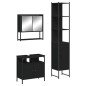 vidaXL Juego de muebles de baño 3 pzas madera contrachapada negro vidaXL Juego de muebles de baño 3 pzas madera contrachapada negro