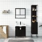 vidaXL Juego de muebles de baño 3 pzas madera contrachapada negro vidaXL Juego de muebles de baño 3 pzas madera contrachapada negro