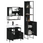 vidaXL Juego de muebles de baño 3 pzas madera contrachapada negro vidaXL Juego de muebles de baño 3 pzas madera contrachapada negro
