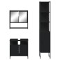 vidaXL Juego de muebles de baño 3 pzas madera contrachapada negro vidaXL Juego de muebles de baño 3 pzas madera contrachapada negro
