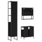 vidaXL Juego de muebles de baño 3 pzas madera contrachapada negro vidaXL Juego de muebles de baño 3 pzas madera contrachapada negro