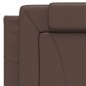 vidaXL Estructura cama con luces LED cuero sintético marrón 100x200 cm vidaXL Estructura cama con luces LED cuero sintético marrón 100x200 cm