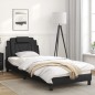 vidaXL Estructura cama con luces LED cuero sintético negro 80x200 cm