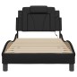vidaXL Estructura cama con luces LED cuero sintético negro 80x200 cm
