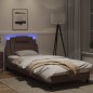 vidaXL Estructura cama con luces LED cuero sintético marrón 80x200 cm vidaXL Estructura cama con luces LED cuero sintético marrón 80x200 cm