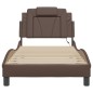 vidaXL Estructura cama con luces LED cuero sintético marrón 80x200 cm vidaXL Estructura cama con luces LED cuero sintético marrón 80x200 cm