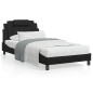 vidaXL Estructura cama con luces LED cuero sintético negro 100x200 cm