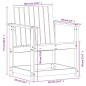 vidaXL Juego de muebles jardín 3 pzas madera maciza pino marrón cera vidaXL Juego de muebles jardín 3 pzas madera maciza pino marrón cera
