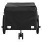 vidaXL Remolque para bicicleta hierro negro 45 kg