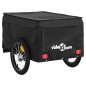 vidaXL Remolque para bicicleta hierro negro 45 kg