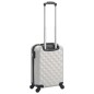 vidaXL Maleta con ruedas trolley rígida plateada brillante ABS vidaXL Maleta con ruedas trolley rígida plateada brillante ABS