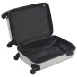 vidaXL Maleta con ruedas trolley rígida plateada brillante ABS vidaXL Maleta con ruedas trolley rígida plateada brillante ABS