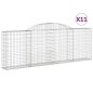 vidaXL Cestas de gaviones 11 uds forma arco hierro 300x30x100/120 cm vidaXL Cestas de gaviones 11 uds forma arco hierro 300x30x100/120 cm