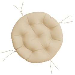 vidaXL Cojín redondo tela Oxford beige Ø 60x11 cm