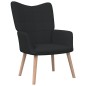 vidaXL Sillón de relax con reposapiés tela negro vidaXL Sillón de relax con reposapiés tela negro