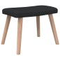 vidaXL Sillón de relax con reposapiés tela negro vidaXL Sillón de relax con reposapiés tela negro