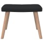 vidaXL Sillón de relax con reposapiés tela negro vidaXL Sillón de relax con reposapiés tela negro