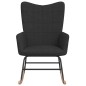 vidaXL Silla mecedora de tela negra vidaXL Silla mecedora de tela negra