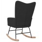 vidaXL Silla mecedora de tela negra vidaXL Silla mecedora de tela negra