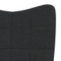 vidaXL Silla mecedora de tela negra vidaXL Silla mecedora de tela negra