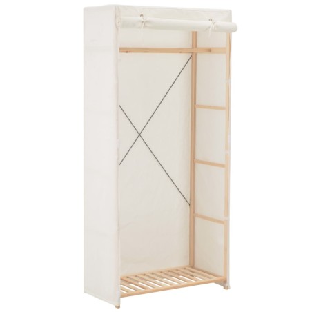 vidaXL Armario de tela blanco 79x40x170 cm 