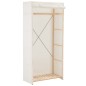 vidaXL Armario de tela blanco 79x40x170 cm 