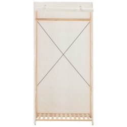 vidaXL Armario de tela blanco 79x40x170 cm 