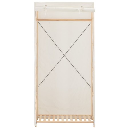 vidaXL Armario de tela blanco 79x40x170 cm 