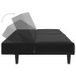 vidaXL Sofá cama de 2 plazas terciopelo negro vidaXL Sofá cama de 2 plazas terciopelo negro