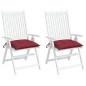 vidaXL Cojines silla de jardín 2 uds tela Oxford rojo tinto 50x50x7 cm vidaXL Cojines silla de jardín 2 uds tela Oxford rojo tinto 50x50x7 cm