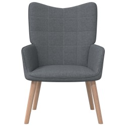 vidaXL Silla de relajación de tela gris oscuro