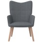 vidaXL Silla de relajación de tela gris oscuro vidaXL Silla de relajación de tela gris oscuro