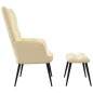 vidaXL Silla de relajación con reposapiés terciopelo blanco crema vidaXL Silla de relajación con reposapiés terciopelo blanco crema