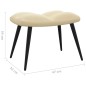 vidaXL Silla de relajación con reposapiés terciopelo blanco crema vidaXL Silla de relajación con reposapiés terciopelo blanco crema