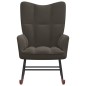 vidaXL Silla mecedora de terciopelo gris oscuro vidaXL Silla mecedora de terciopelo gris oscuro
