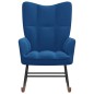 vidaXL Silla mecedora de terciopelo azul vidaXL Silla mecedora de terciopelo azul