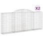 vidaXL Cestas de gaviones 2 uds forma de arco hierro 300x50x120/140 cm vidaXL Cestas de gaviones 2 uds forma de arco hierro 300x50x120/140 cm