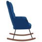 vidaXL Silla mecedora de terciopelo azul vidaXL Silla mecedora de terciopelo azul