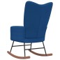 vidaXL Silla mecedora de terciopelo azul vidaXL Silla mecedora de terciopelo azul