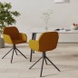 vidaXL Sillas de comedor giratorias 2 unidades terciopelo marrón