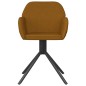vidaXL Sillas de comedor giratorias 2 unidades terciopelo marrón