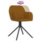 vidaXL Sillas de comedor giratorias 2 unidades terciopelo marrón