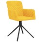 vidaXL Sillas de comedor giratorias 2 uds terciopelo amarillo vidaXL Sillas de comedor giratorias 2 uds terciopelo amarillo