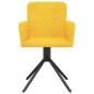 vidaXL Sillas de comedor giratorias 2 uds terciopelo amarillo vidaXL Sillas de comedor giratorias 2 uds terciopelo amarillo