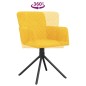 vidaXL Sillas de comedor giratorias 2 uds terciopelo amarillo vidaXL Sillas de comedor giratorias 2 uds terciopelo amarillo