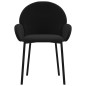vidaXL Sillas de comedor 2 unidades terciopelo negro
